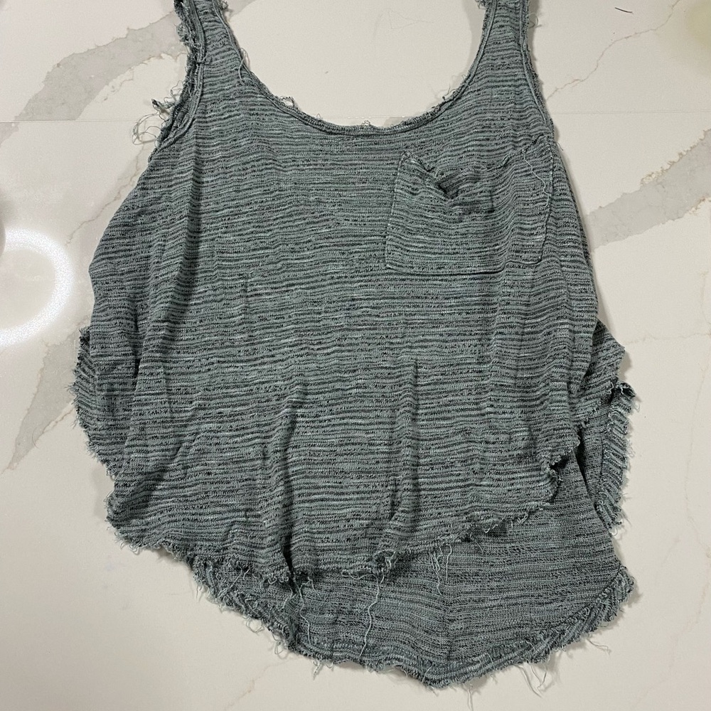 PacSun Charcoal Textured Tank Top